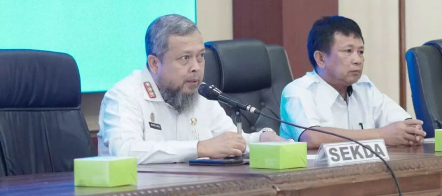 Sekda OKU H. Achmad Tarmizi Membuka Rapat Penyampaian Laporan Hasil Penilaian Mandiri dan Penjaminan Kualitas Maturitas SPIP Tahun 2022